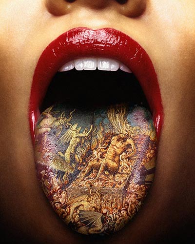 Tongue Tattoo cool painting