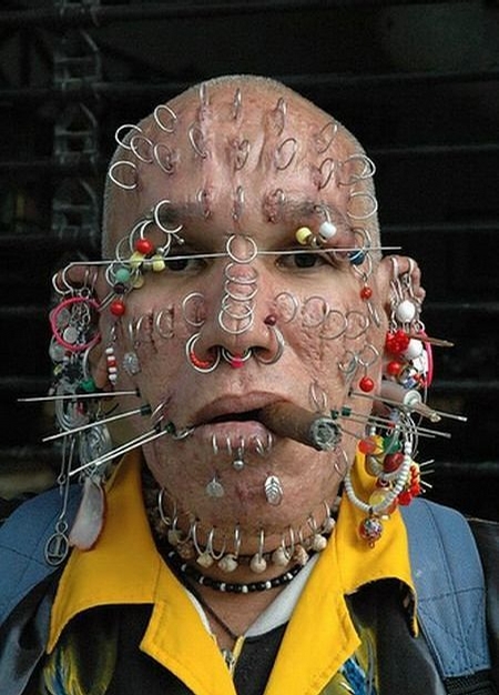 piercings on face