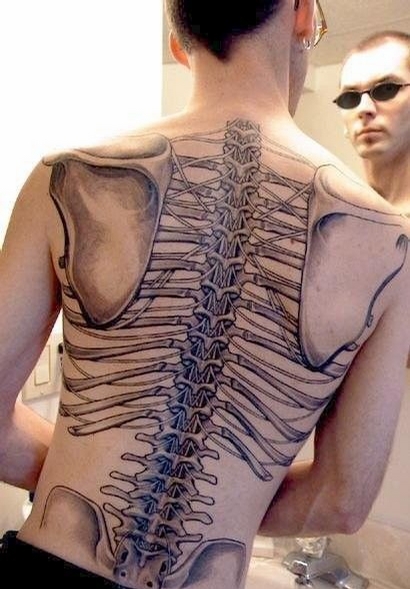 Skeleton Tattoo - that must have hurt having this tattoo done