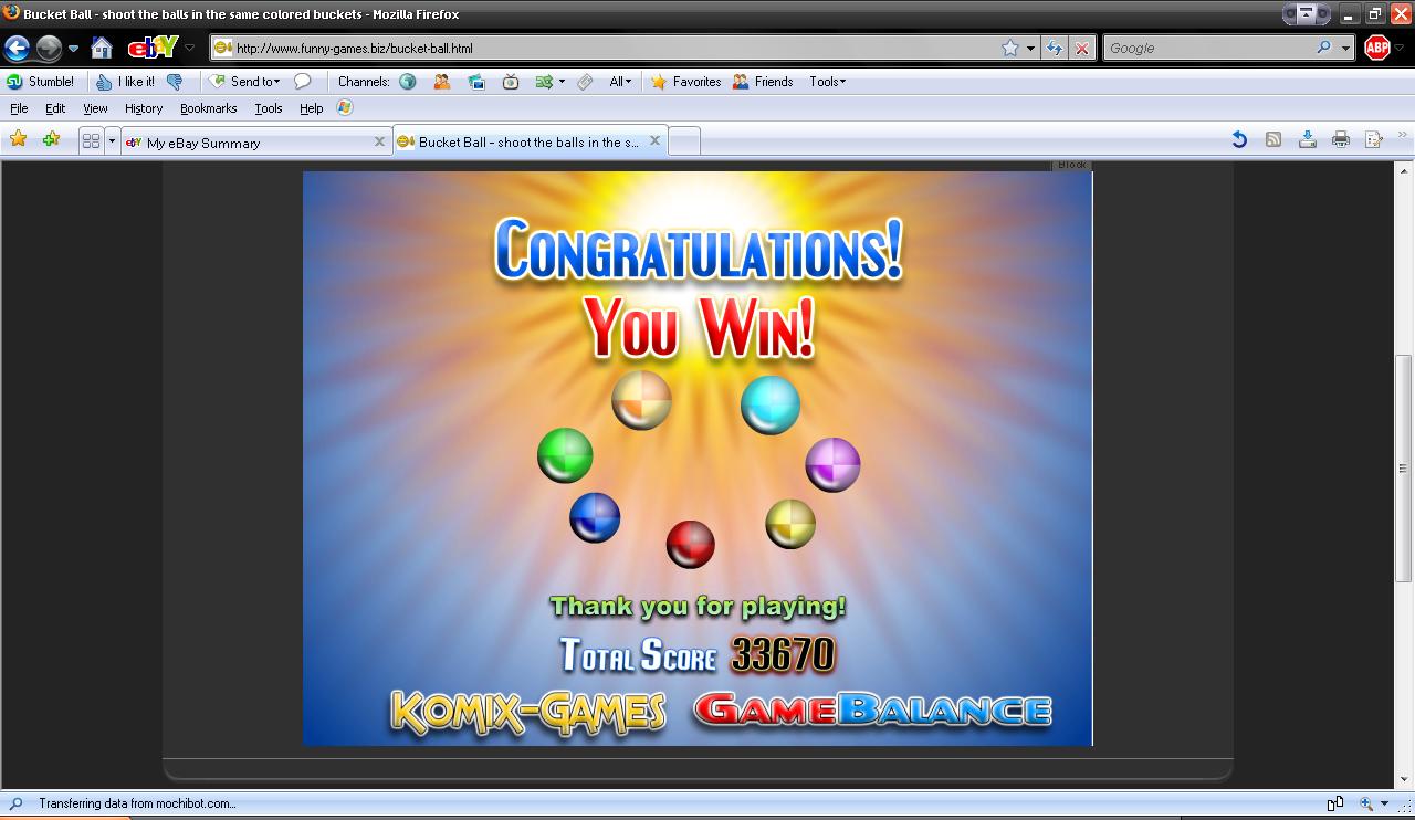 Bucket Ball shoot the balls in the same colored buckets