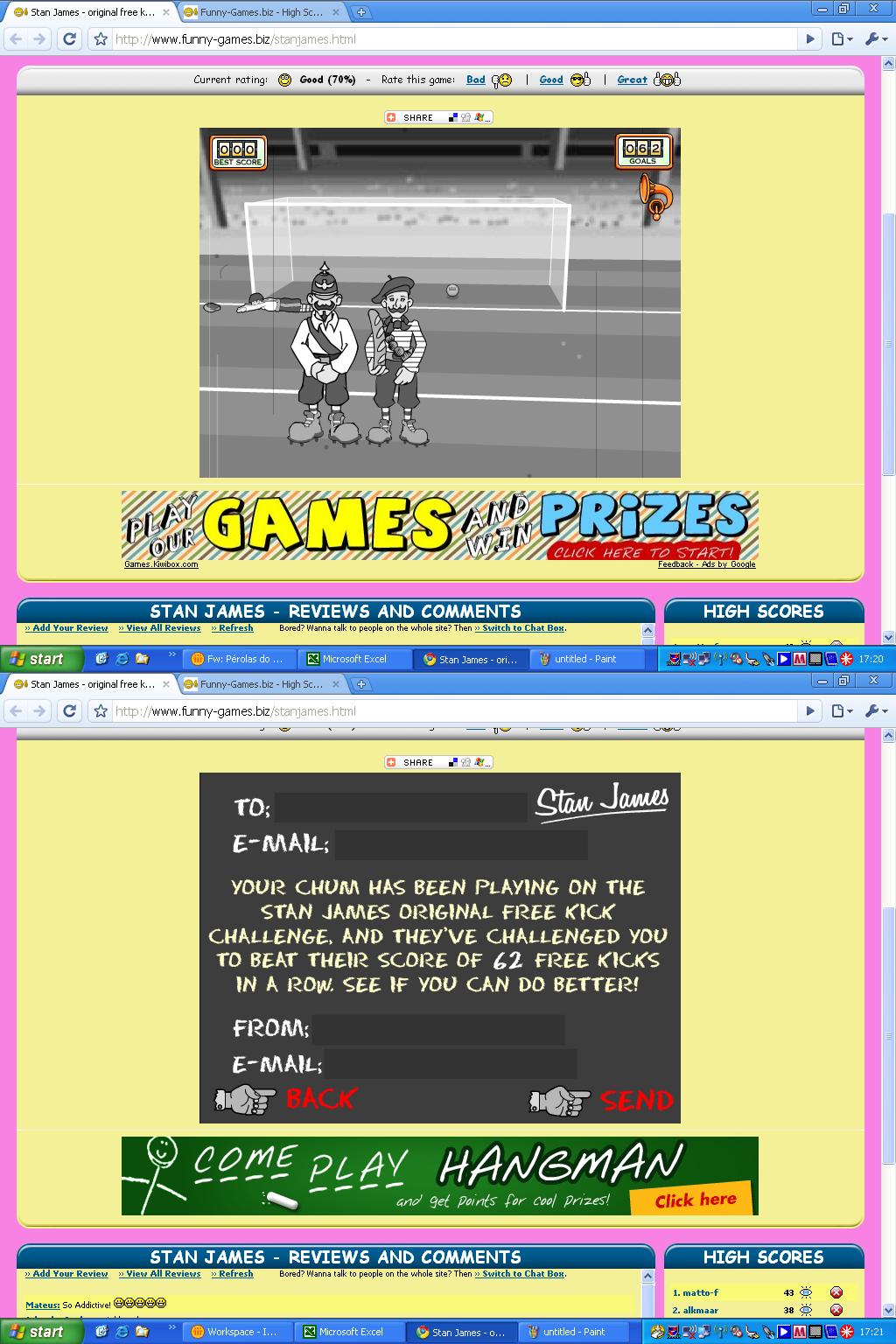 Stan James original free kick challenge Stan James original free kick challenge