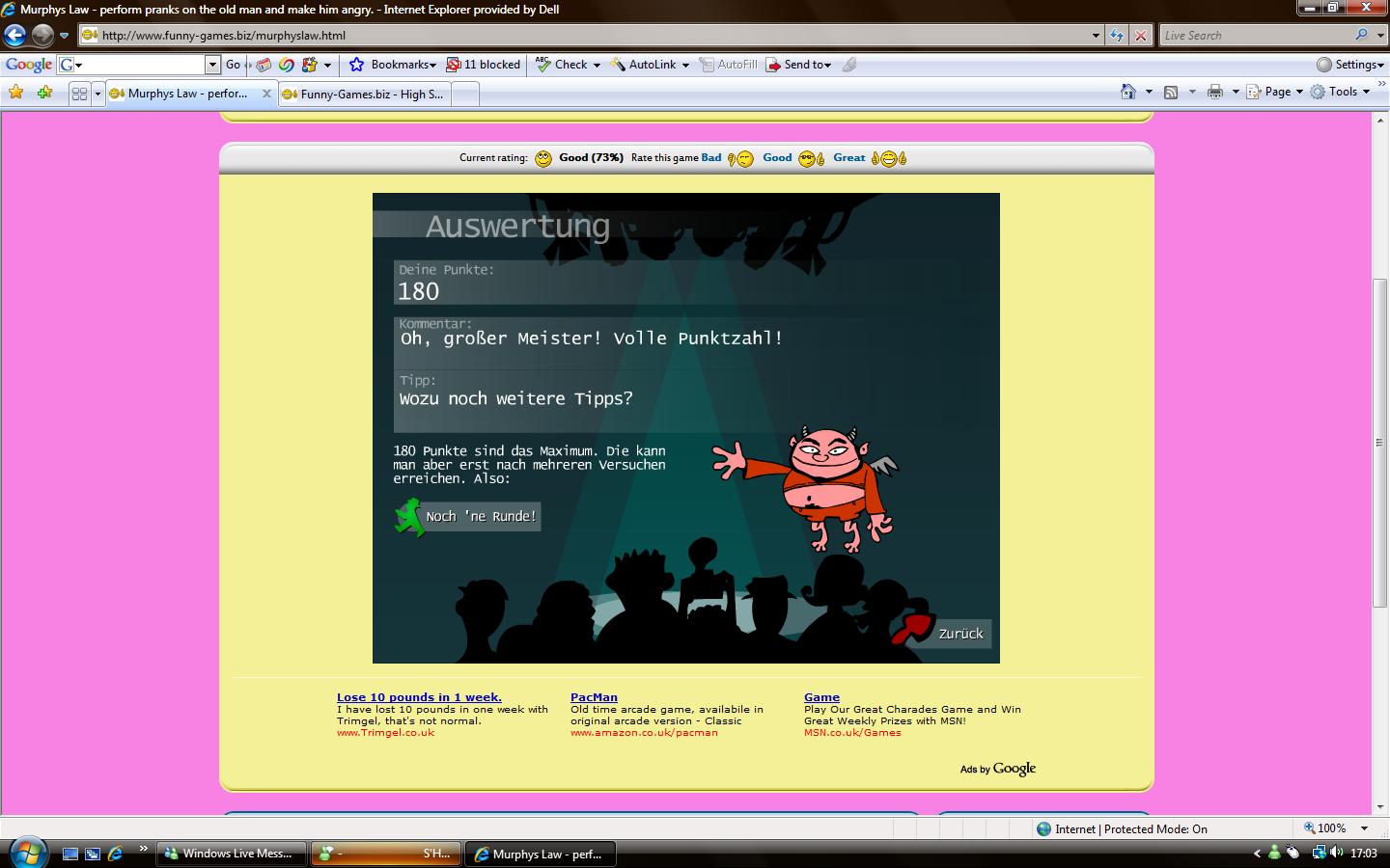 Murphys Law perform pranks on the old man and make him angry.