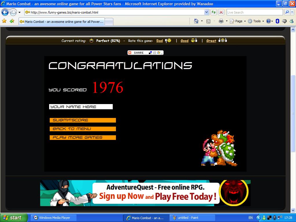 High Score Screenshot High Score Screenshot
