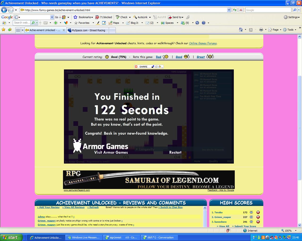 High Score Screenshot High Score Screenshot