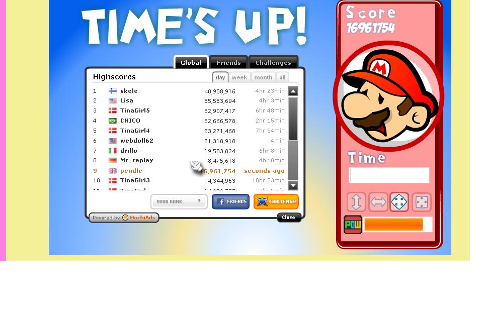 High Score Screenshot High Score Screenshot