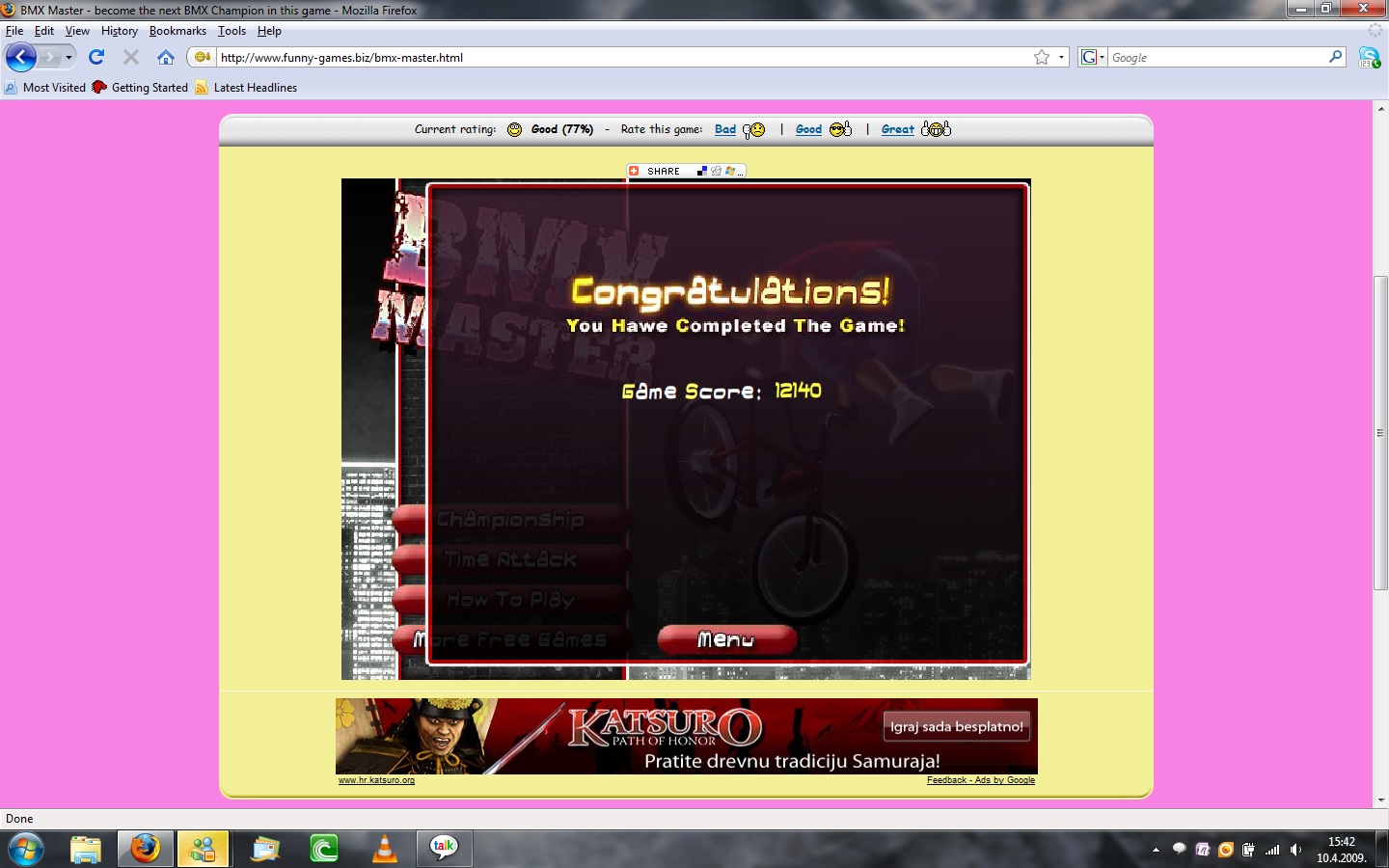 BMX Master the next BMX Champion in this game