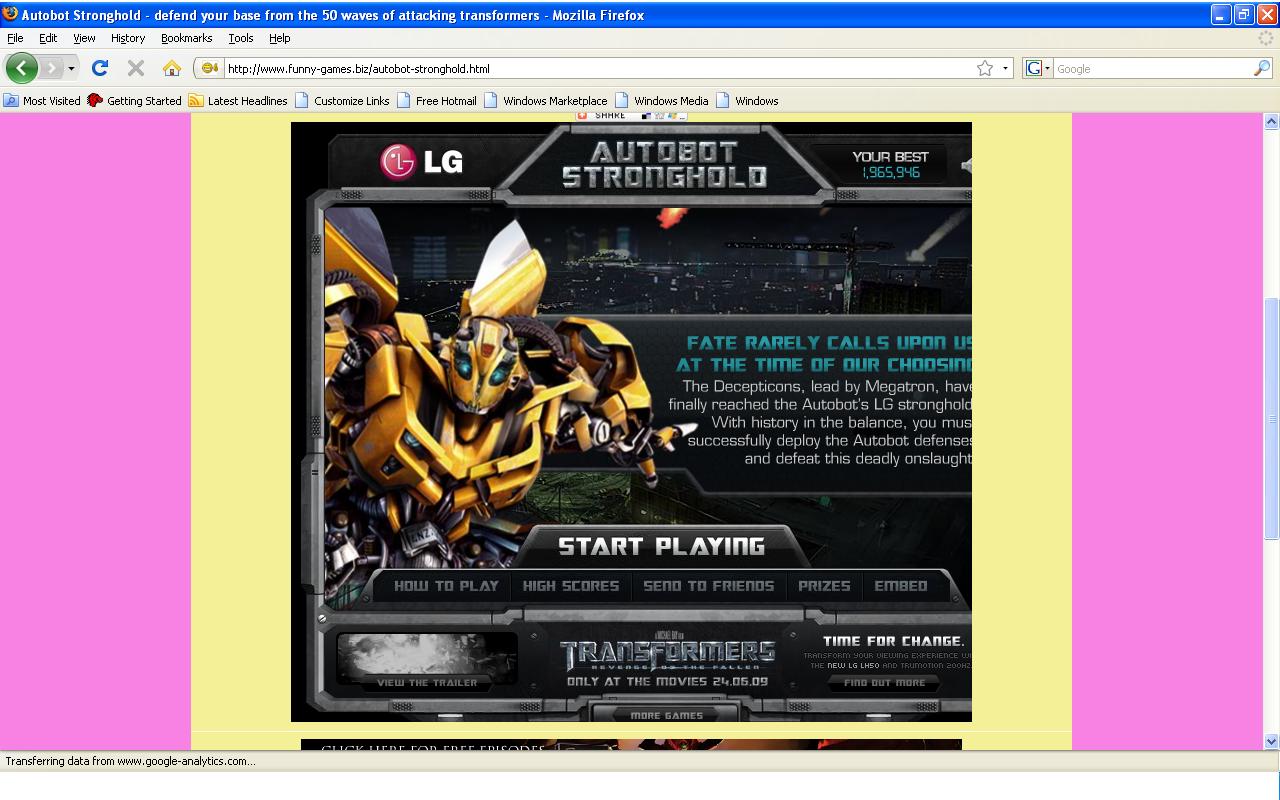 Autobot Stronghold defend your base from the 50 waves of attacking