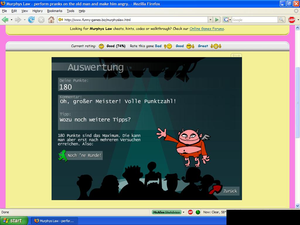 Murphys Law perform pranks on the old man and make him angry.