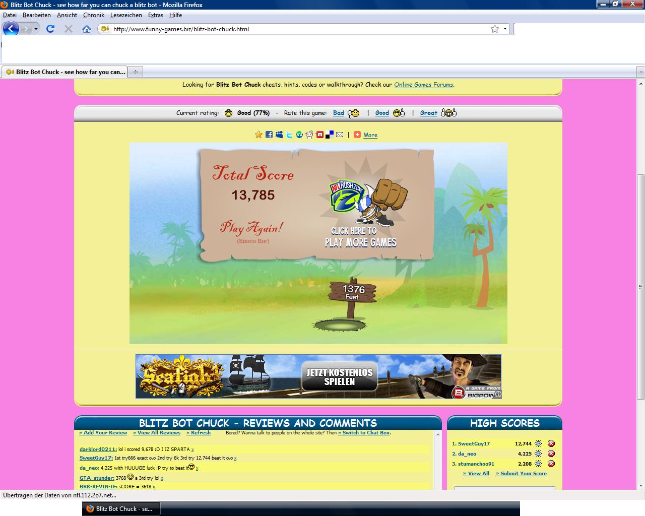 High Score Screenshot High Score Screenshot