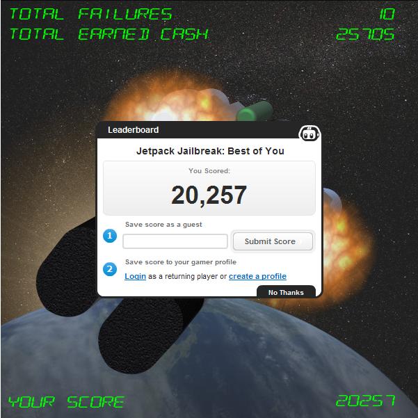 Play Jetpack Jailbreak - escape the prison on moon using an old jetpack