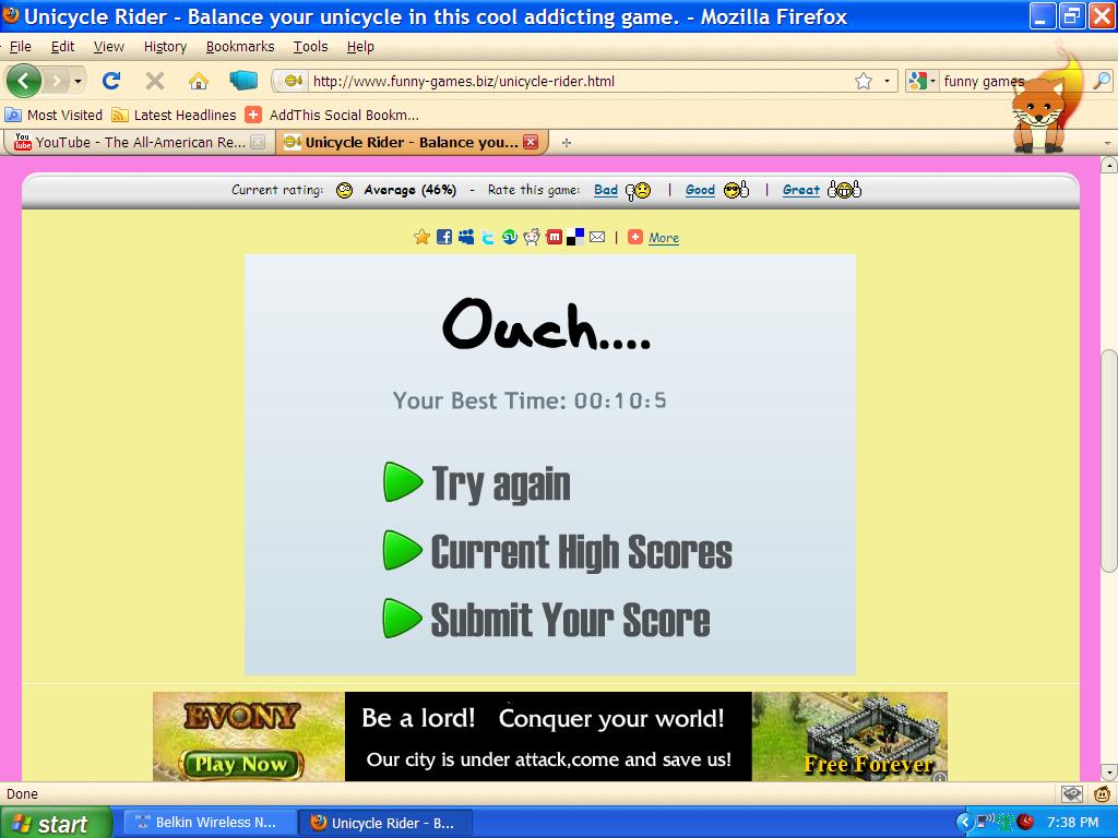 Unicycle Rider Balance your unicycle in this cool addicting game.