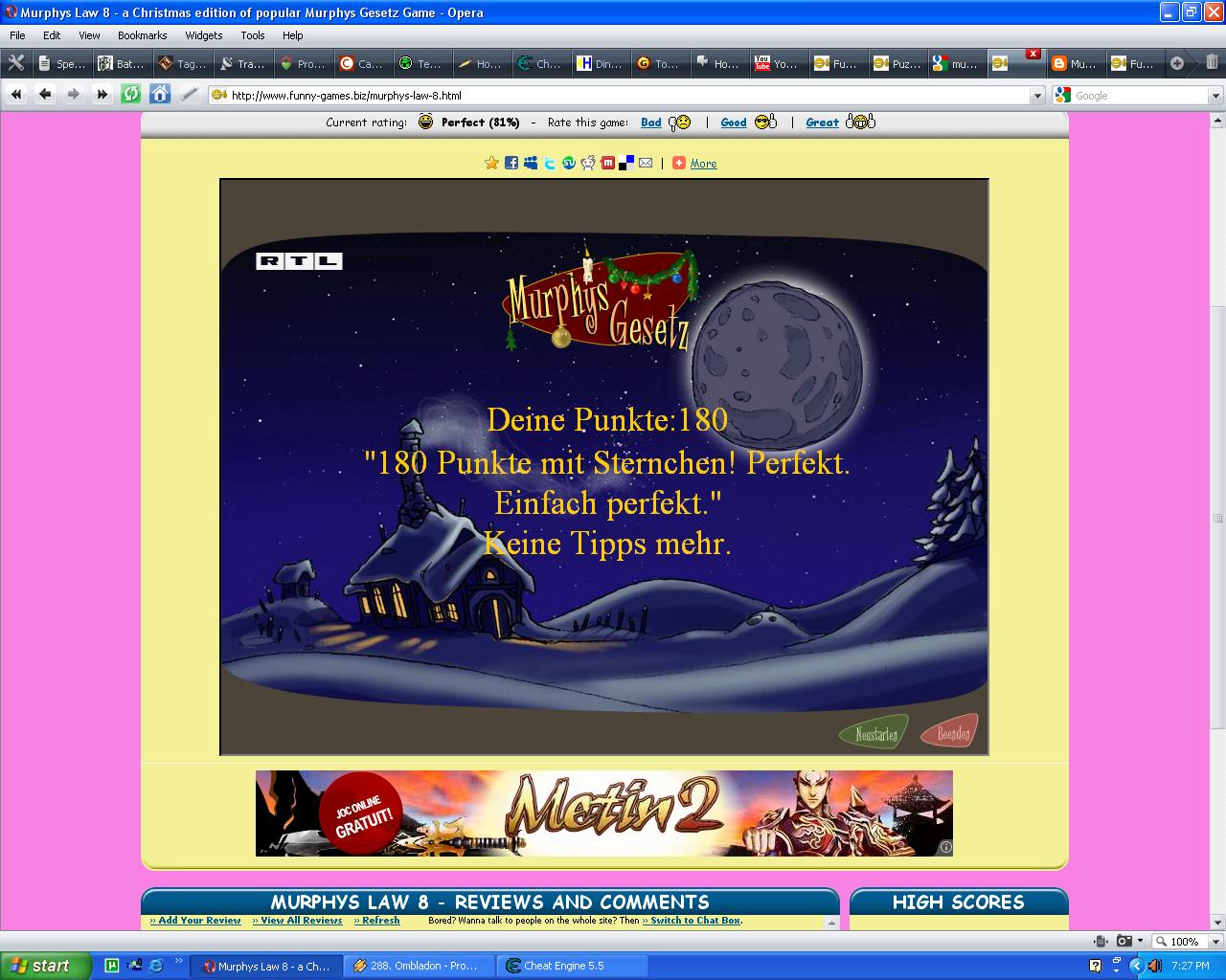 Murphys Law 8 a Christmas edition of popular Murphys Gesetz Game