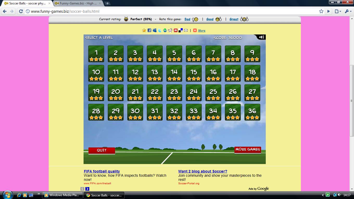 Soccer Balls soccer physicsbased puzzle skill game