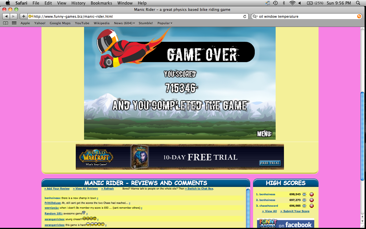 Manic Rider a great physics based bike riding game