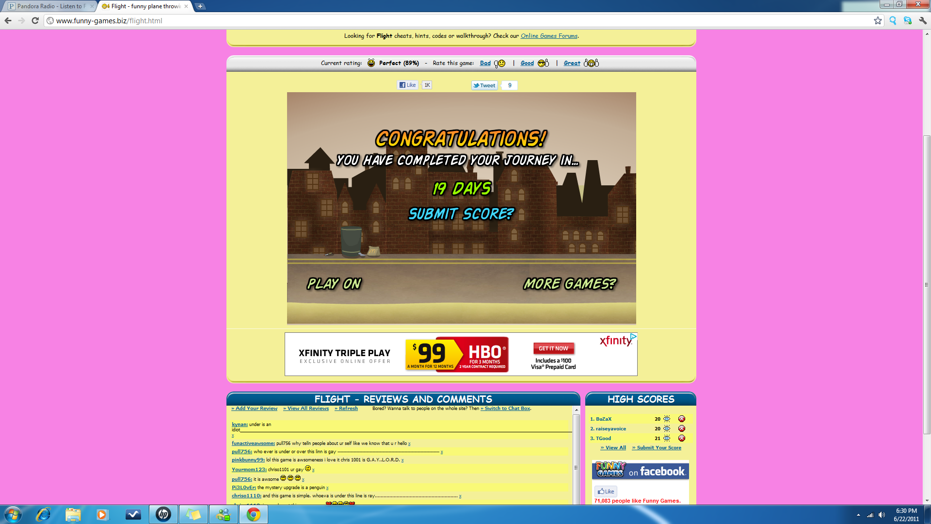 High Score Screenshot High Score Screenshot