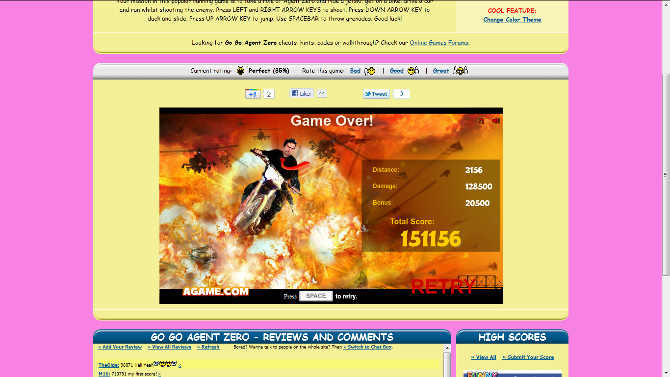 High Score Screenshot High Score Screenshot