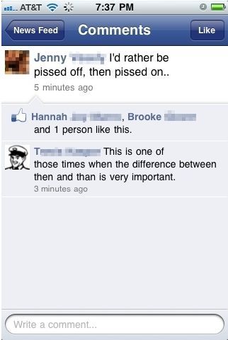 Facebook and Grammar picture