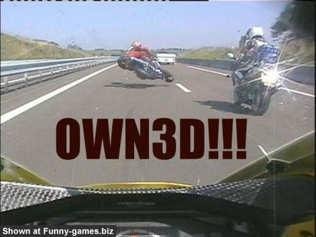 Motorcycle wipeout picture