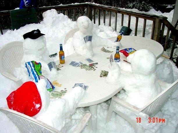 Snowmen Poker Party picture