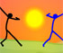 stick figures dancing and fighting