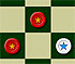 three checkers boardgames
