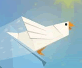 Fly origami birds around the screen, single player and multiplayer mode!