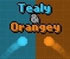 Tealy and Orangey