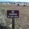 strange sign in the middle of prairie