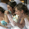aim is to eat own wedding cake as fast as posible