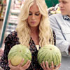 hmmm .. I wish I had such big melons ..