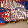 an awesome picture made of Rubiks Cubes