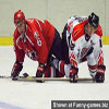 Funny sports photos two hockey players got stuck