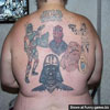 Fun pic odd tattoo on shoulders