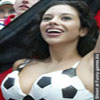 Funny soccer pic curious ball bra on a hot girl