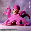 Cute infant in octopus costume pictures and funny