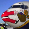 airplane overlooked santas sledge