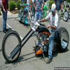 Interesting motorbike with strange wheels fun images