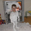 never leave can of paint in living room