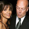 Bruce is staring at Halle's breast
