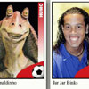 famous soccer player is a twin of Jar Jar Binks