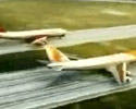 airplanes racing on runway in crazy commercial