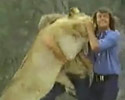 wild animal loves his handlers