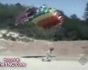 painful moments with parachute captured on camera