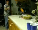 this dude is hardcore beer pong champ