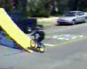 Biker Misses Target