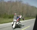 video of nice ATV wipe out. Cool tricks.