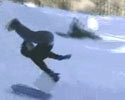 video of kid wipes out sledding on hill. That gotta hurt.