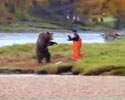 funny movie a guy fights a bear for a fish.