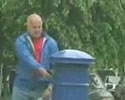 guy hides in post box. Cool prank and obviously fake.