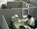 funny office video. Nervous man destroys computer.
